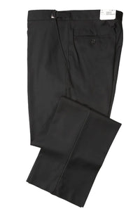 Black Venetian Wool Tuxedo Pants