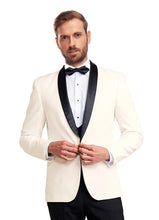 Load image into Gallery viewer, 'Park Ave' Ivory Tuxedo Jacket