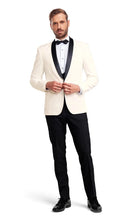 Load image into Gallery viewer, 'Park Ave' Ivory Tuxedo Jacket
