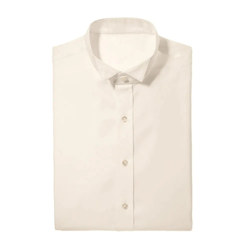 Ivory Wingtip Flat-Front Tuxedo Shirt