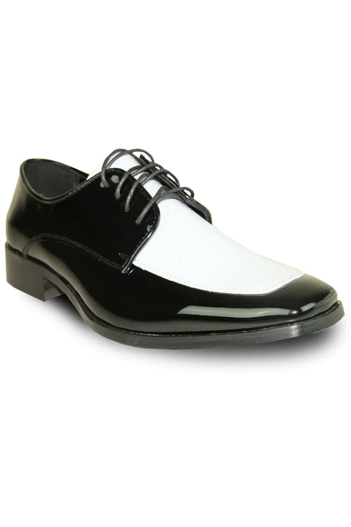 Gloss Black & White Tuxedo Shoe