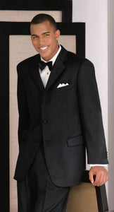 Traditional Black 3-Button Notch Tuxedo Jacket