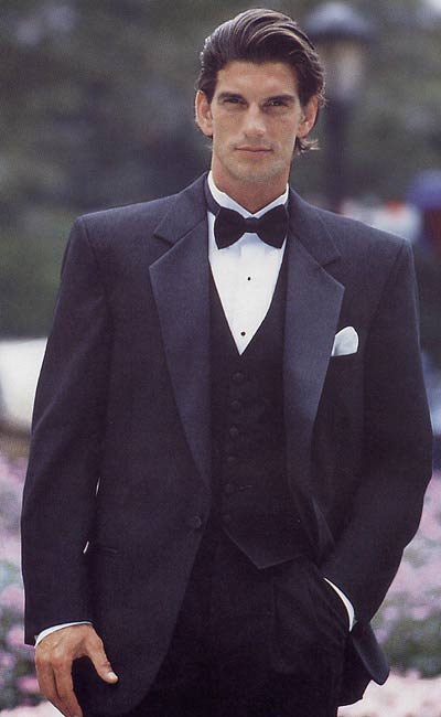 Black 1-Button Notch Tuxedo Jacket