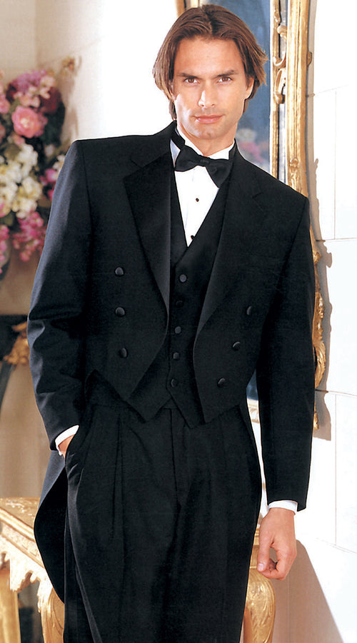 Black 6-Button Notch Tailcoat