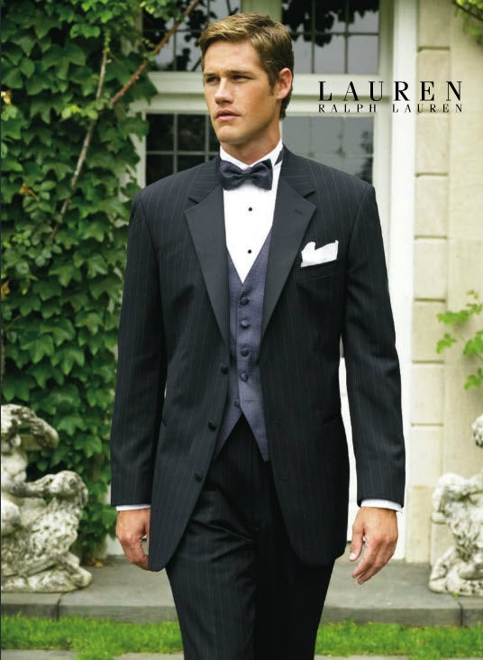 Traditional Pinstripe 3-Button Tuxedo Jacket
