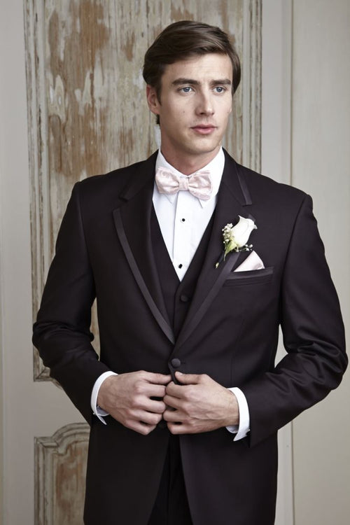 'Edge' Chocolate Brown Tuxedo Jacket