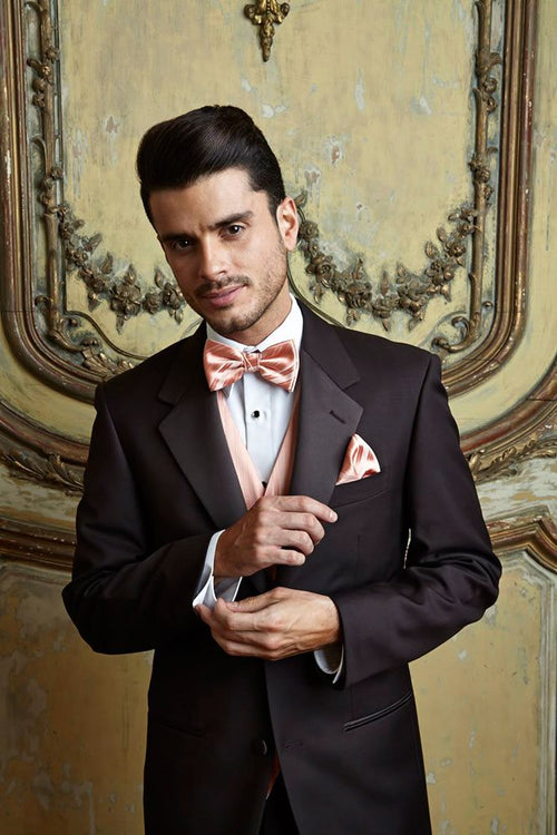 'Tuscany' Chocolate Brown Tuxedo Jacket