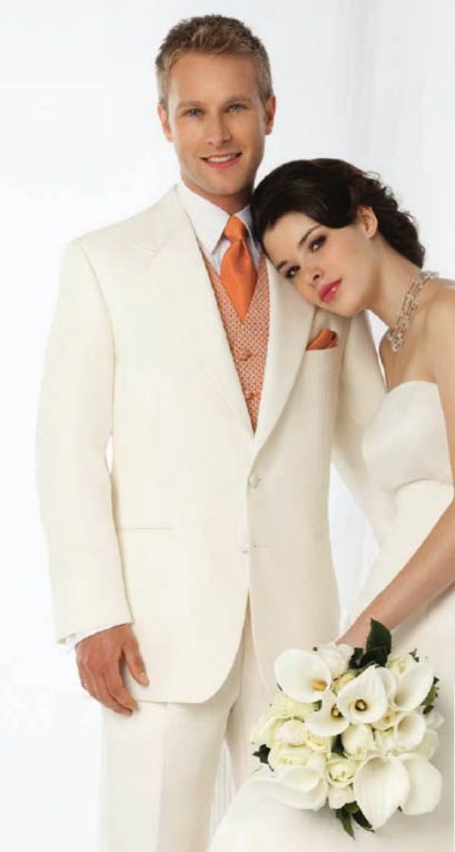 'Roma' Ivory Tuxedo Jacket