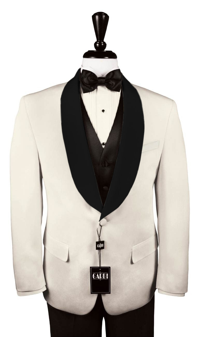 'Park Ave' Ivory Tuxedo Jacket