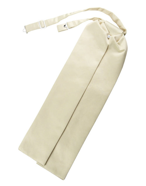 Ivory Solid Satin Ascot