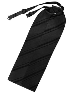 Black Striped Satin Ascot