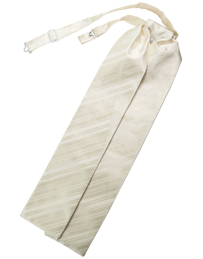 Ivory Striped Satin Ascot