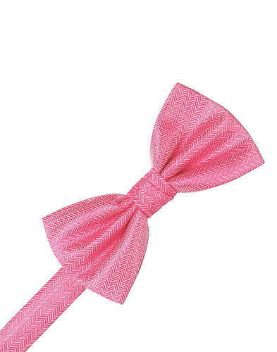 Bubblegum Herringbone Bowtie