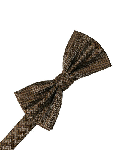 Espresso Herringbone Bowtie