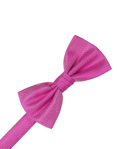 Fuchsia Herringbone Bowtie