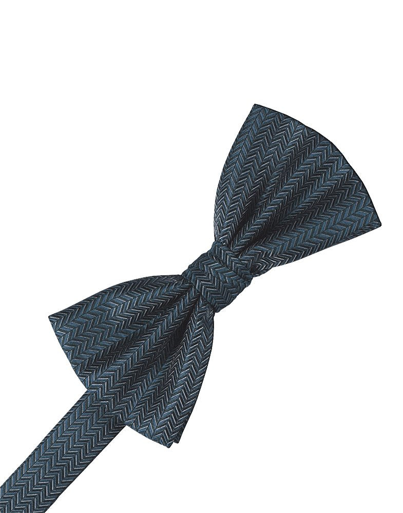 Haze Blue Herringbone Bowtie