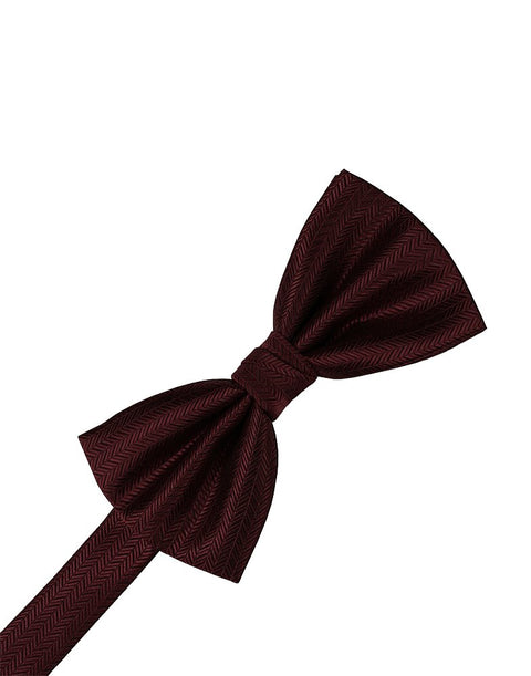 Merlot Herringbone Bowtie