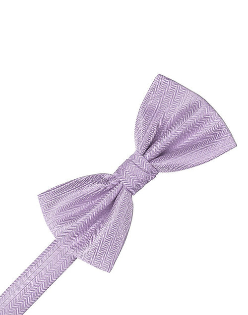 Pastel Lavender Herringbone Bowtie