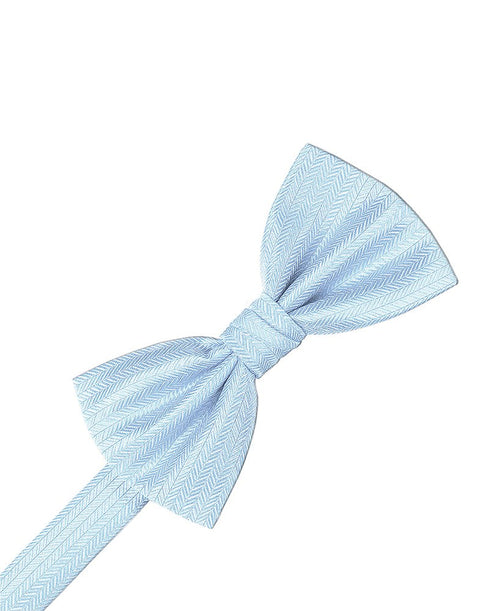 Powder Blue Herringbone Bowtie