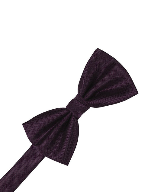 Raisin Herringbone Bowtie