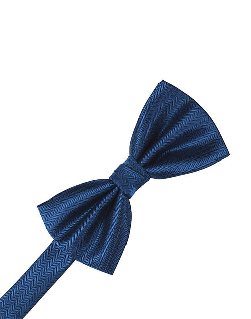 Sapphire Herringbone Bowtie