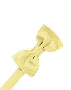 Canary Solid Satin Bowtie
