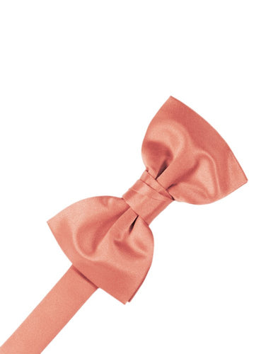 Coral Reef Solid Satin Bowtie