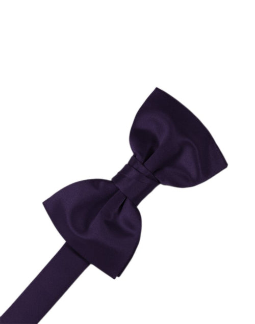 Lapis Solid Satin Bowtie