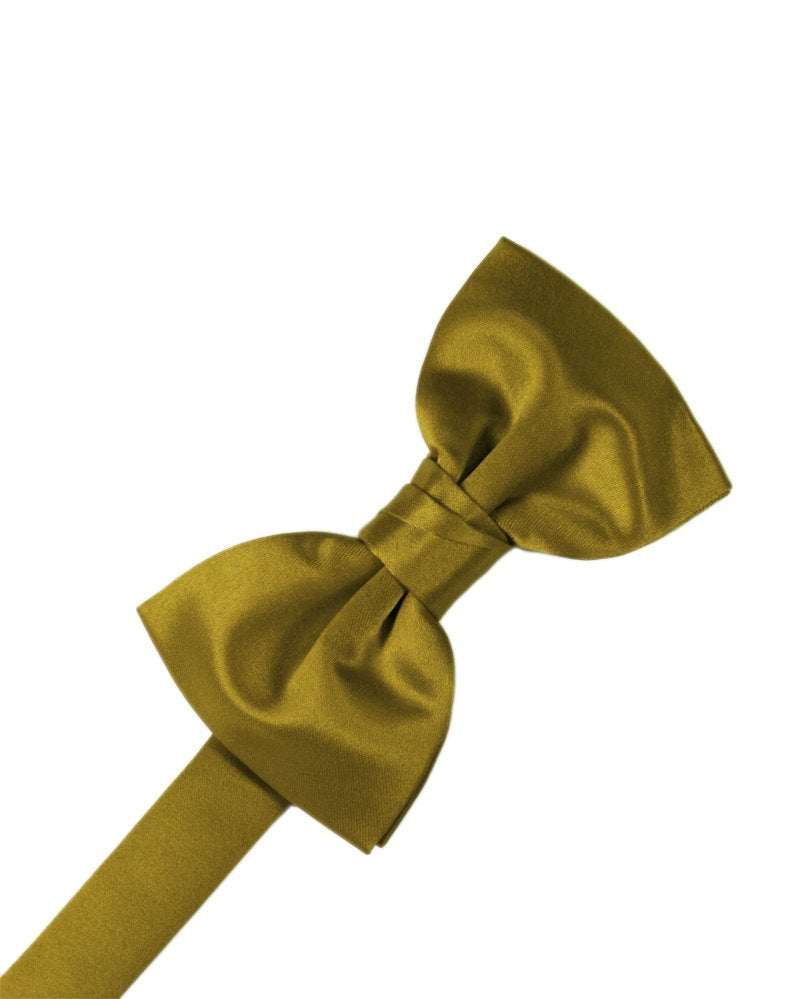 New Gold Solid Satin Bowtie