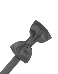 Pewter Solid Satin Bowtie