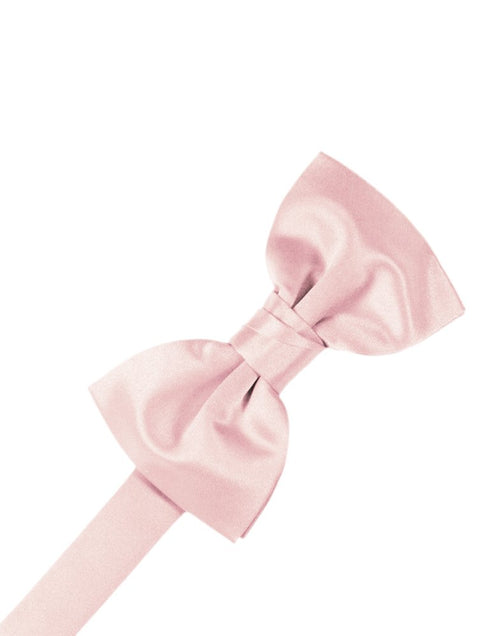 Pink Solid Satin Bowtie