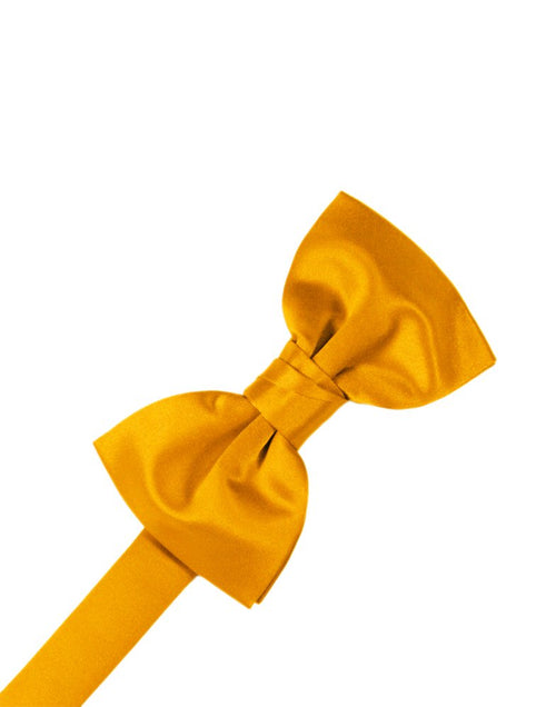 Tangerine Solid Satin Bowtie