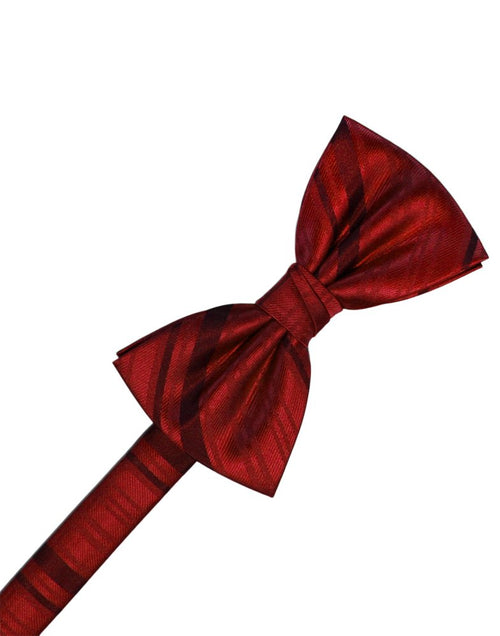 Apple Striped Satin Bowtie