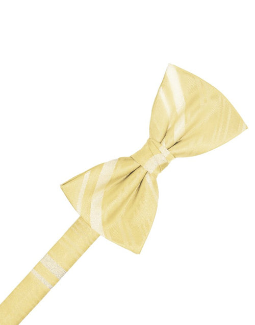 Banana Striped Satin Bowtie