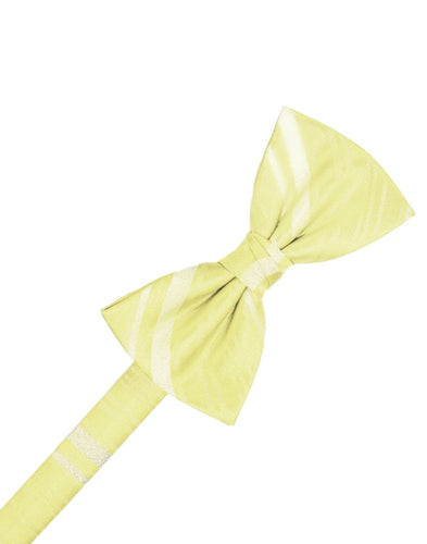 Canary Striped Satin Bowtie