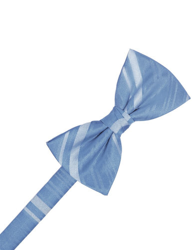 Cornflower Striped Satin Bowtie