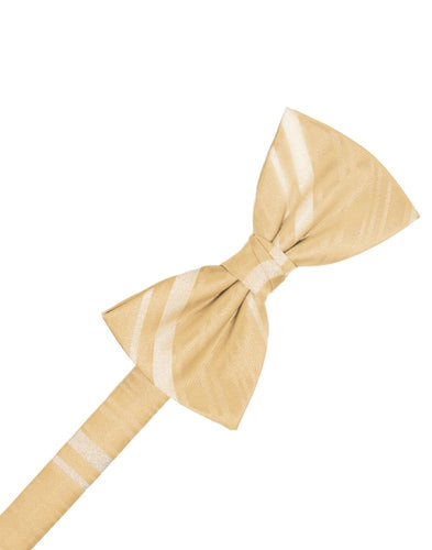 Harvest Maize Striped Satin Bowtie