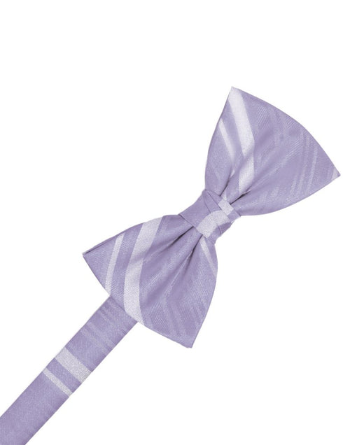 Periwinkle Striped Satin Bowtie