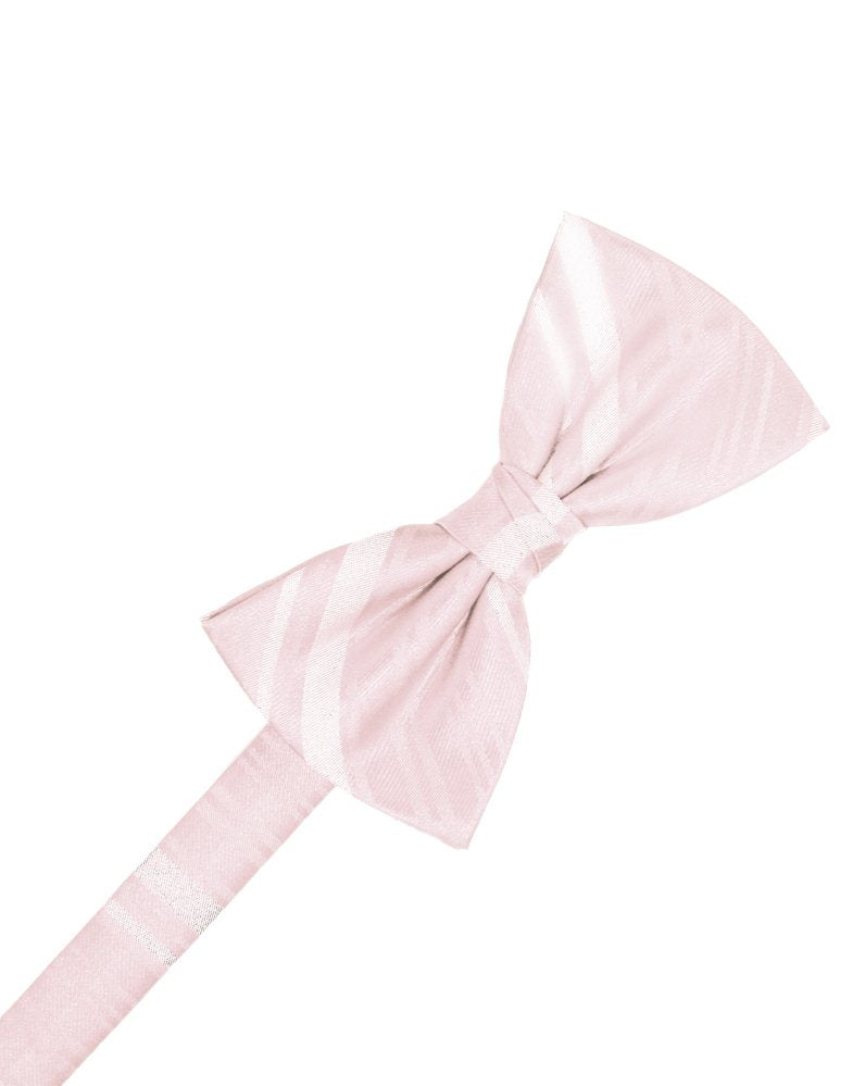 Pink Striped Satin Bowtie