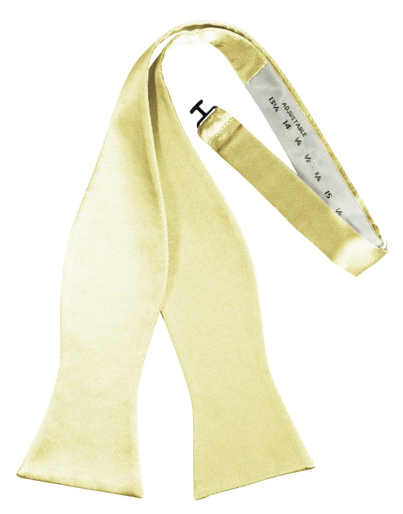 Banana Self-Tie Solid Satin Bowtie