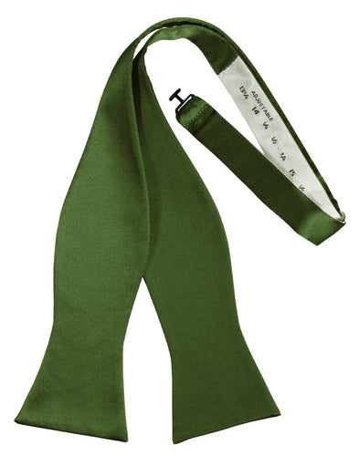 Clover Self-Tie Solid Satin Bowtie