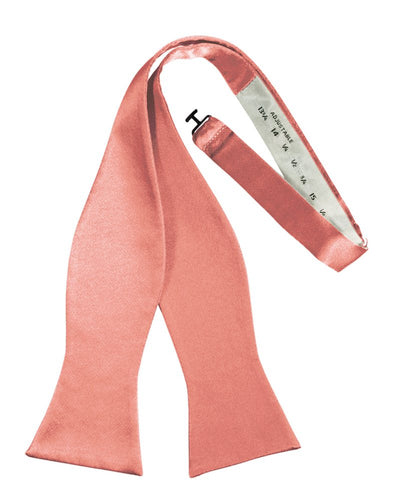 Coral Reef Self-Tie Solid Satin Bowtie