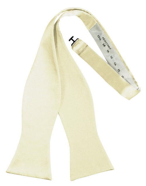 Ivory Self-Tie Solid Satin Bowtie