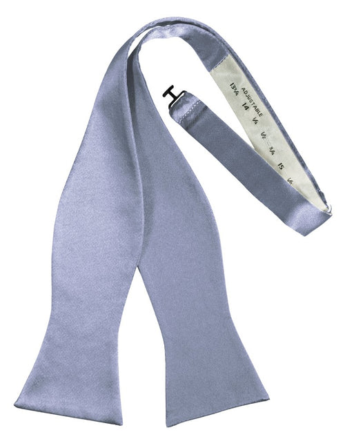Periwinkle Self-Tie Solid Satin Bowtie