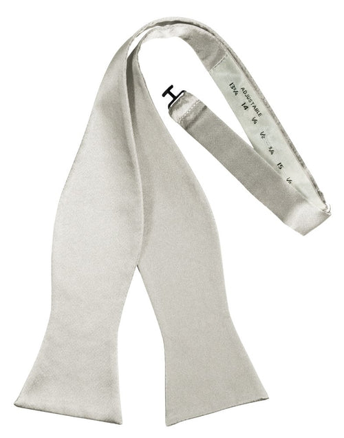 Platinum Self-Tie Solid Satin Bowtie