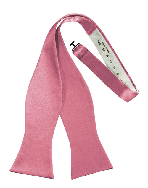 Rose Petal Self-Tie Solid Satin Bowtie