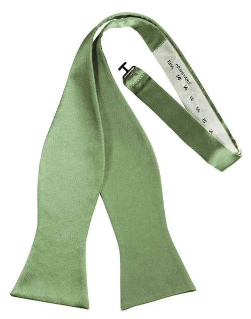 Sage Self-Tie Solid Satin Bowtie