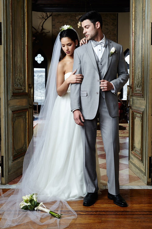 'Aspen' Heather Grey Suit Jacket