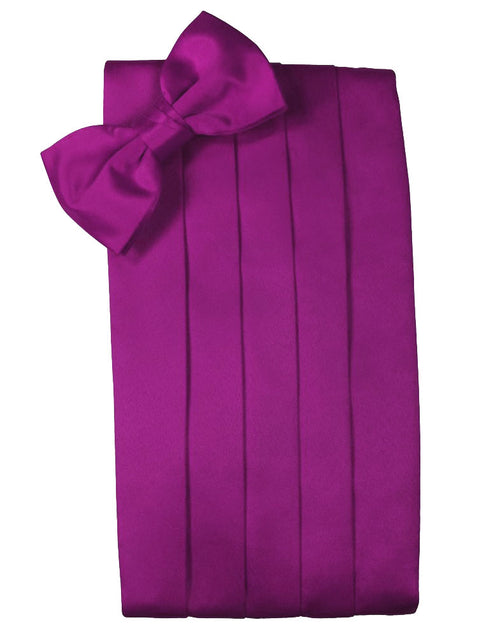 Cassis Solid Satin Cummerbund
