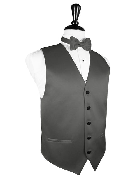 Charcoal Vitro Satin Vest